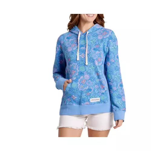Women's Life is Good Flower Doodle Pattern Simply Hoodie Women's Life Is Good Flower Doodle Pattern Simply Hoodie -Best Apparel Shop 19629377368