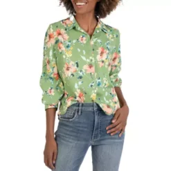 Women's KUT From The Kloth Alpha Floral Button Up Shirt